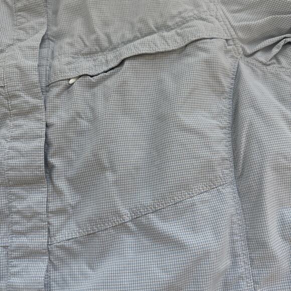 ExOfficio Fish Hiking Vented Long Sleeve Blue Shirt Insect Shield Womens Medium - Picture 2 of 9